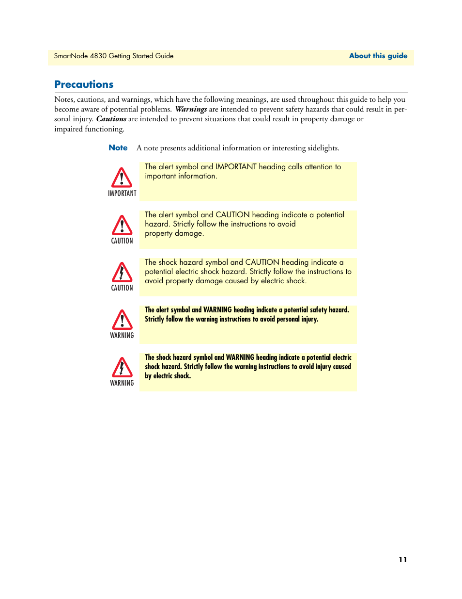 Precautions | Patton electronic SmartNode 4830 Series User Manual | Page 11 / 89