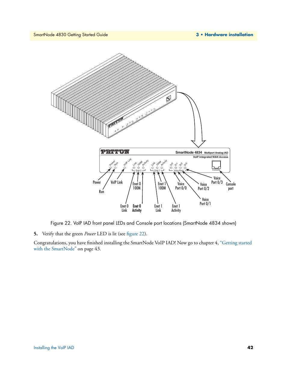 Patton electronic SmartNode 4830 Series User Manual | Page 42 / 89