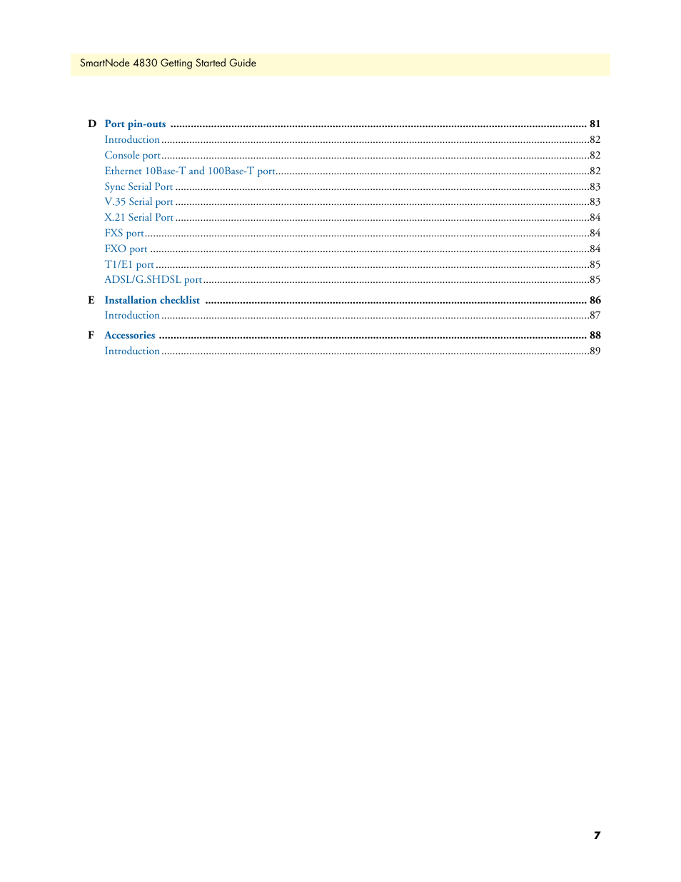 Patton electronic SmartNode 4830 Series User Manual | Page 7 / 89