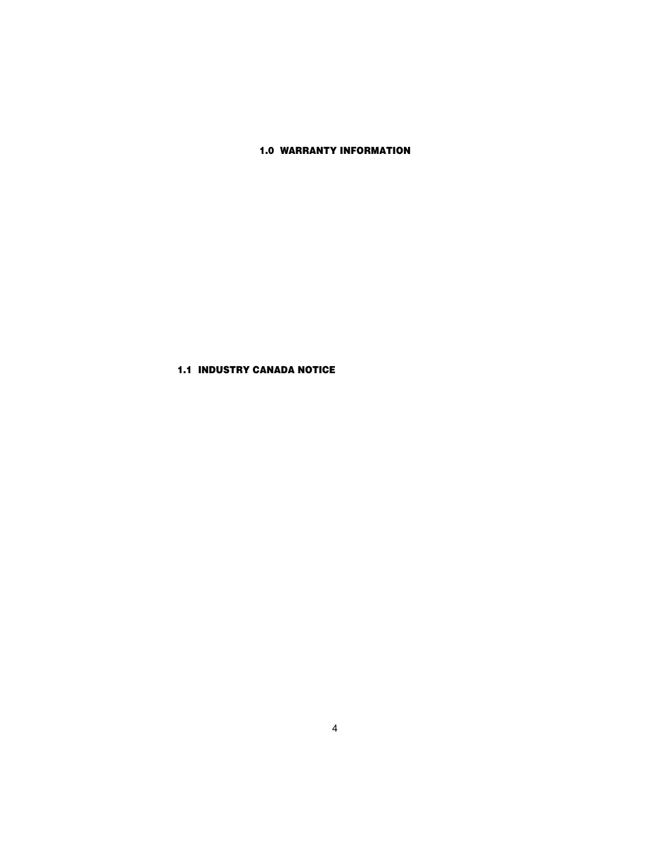 0 warranty information, 1 industry canada notice, Warranty information | Industry canada notice | Patton electronic 1194 User Manual | Page 4 / 24