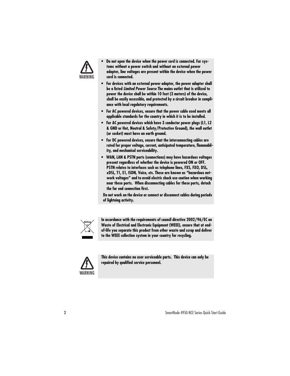 Patton electronic 4950-NCE User Manual | Page 2 / 8