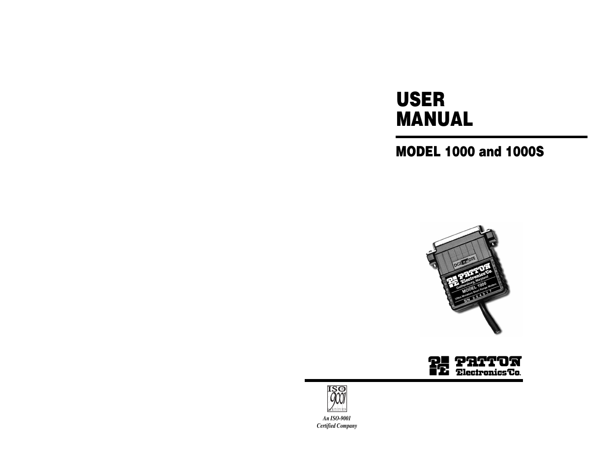 Patton electronic 1000 User Manual | 8 pages