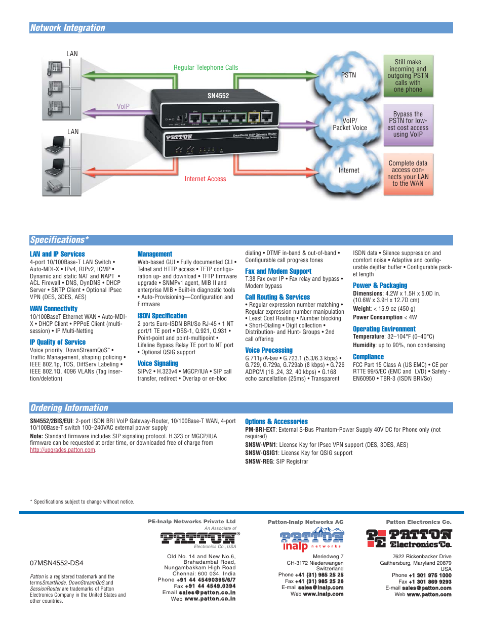 Patton electronic 4552 User Manual | Page 2 / 2