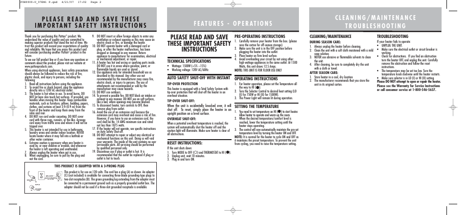 Patton electronic PUH9000 User Manual | Page 2 / 2