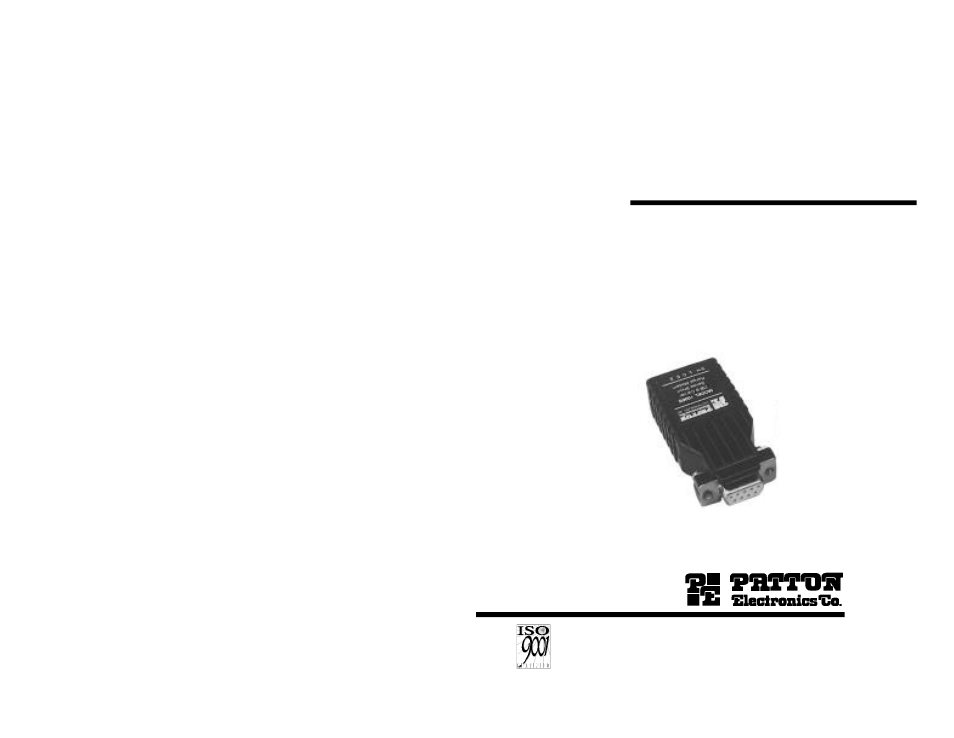 Patton electronic 1006 User Manual | 8 pages