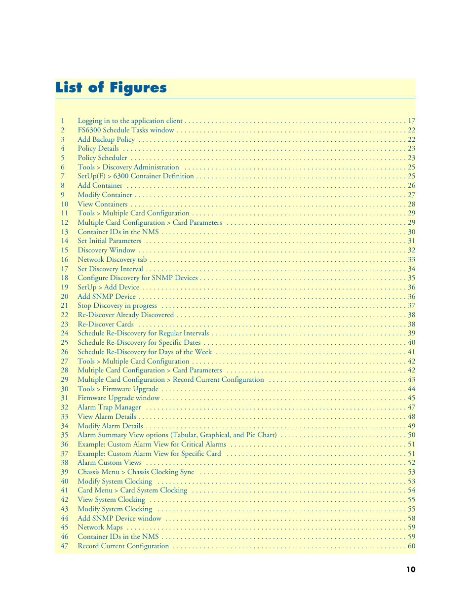List of figures, Li st of figures | Patton electronic FORESIGHT 6300 User Manual | Page 10 / 145