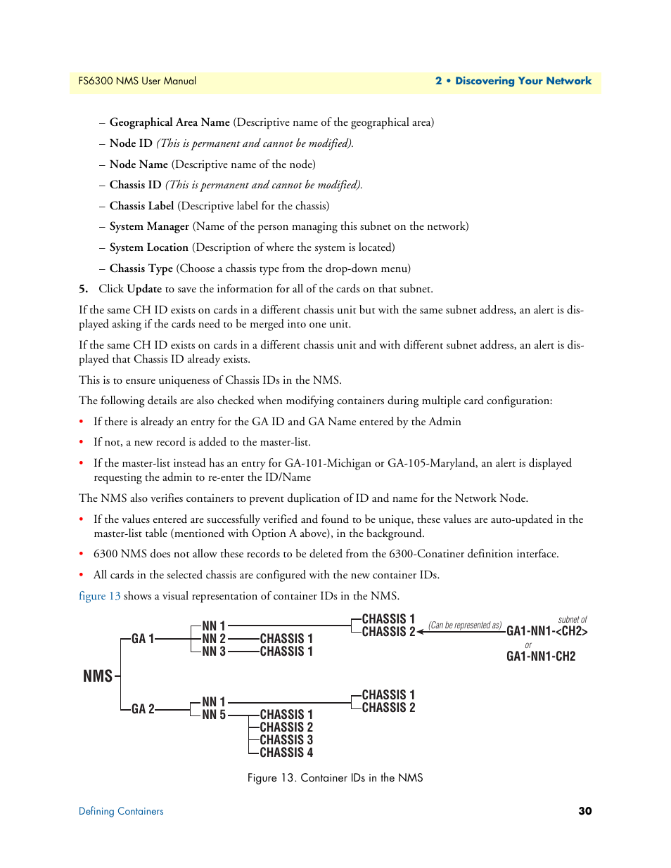 Container ids in the nms | Patton electronic FORESIGHT 6300 User Manual | Page 30 / 145