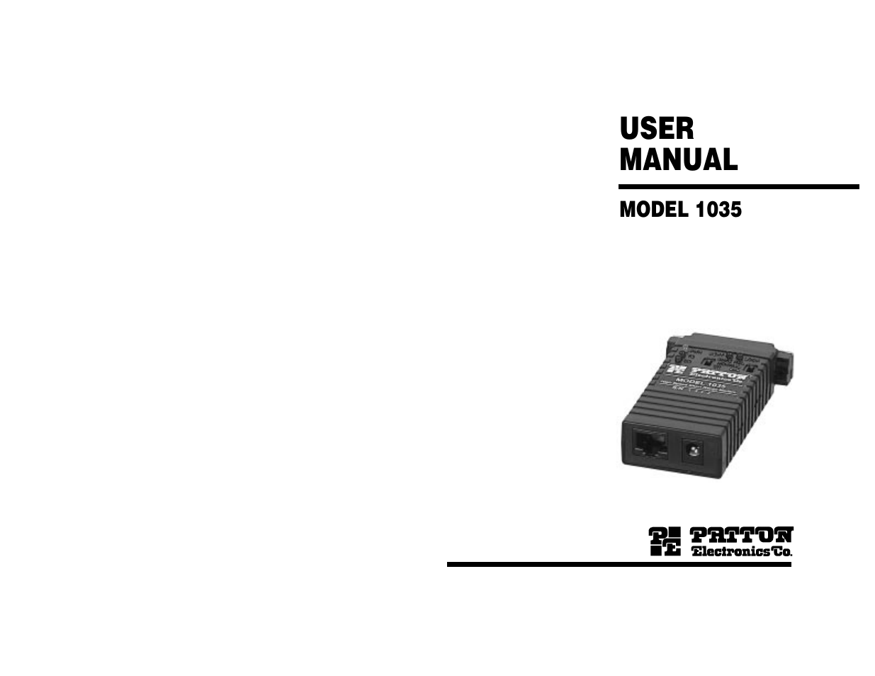 Patton electronic RS-232 User Manual | 9 pages