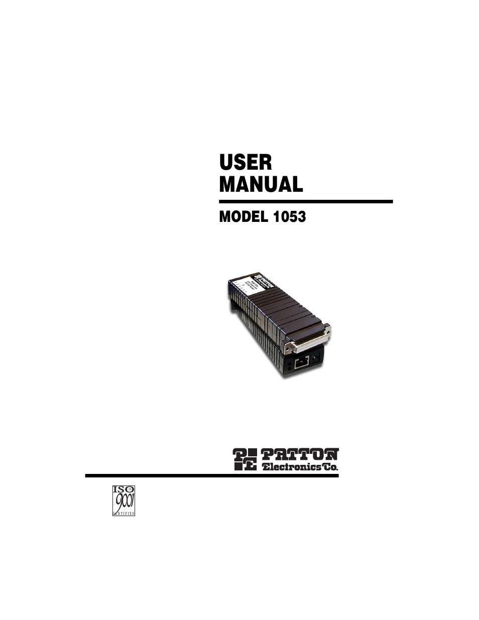Patton electronic 1053 User Manual | 20 pages