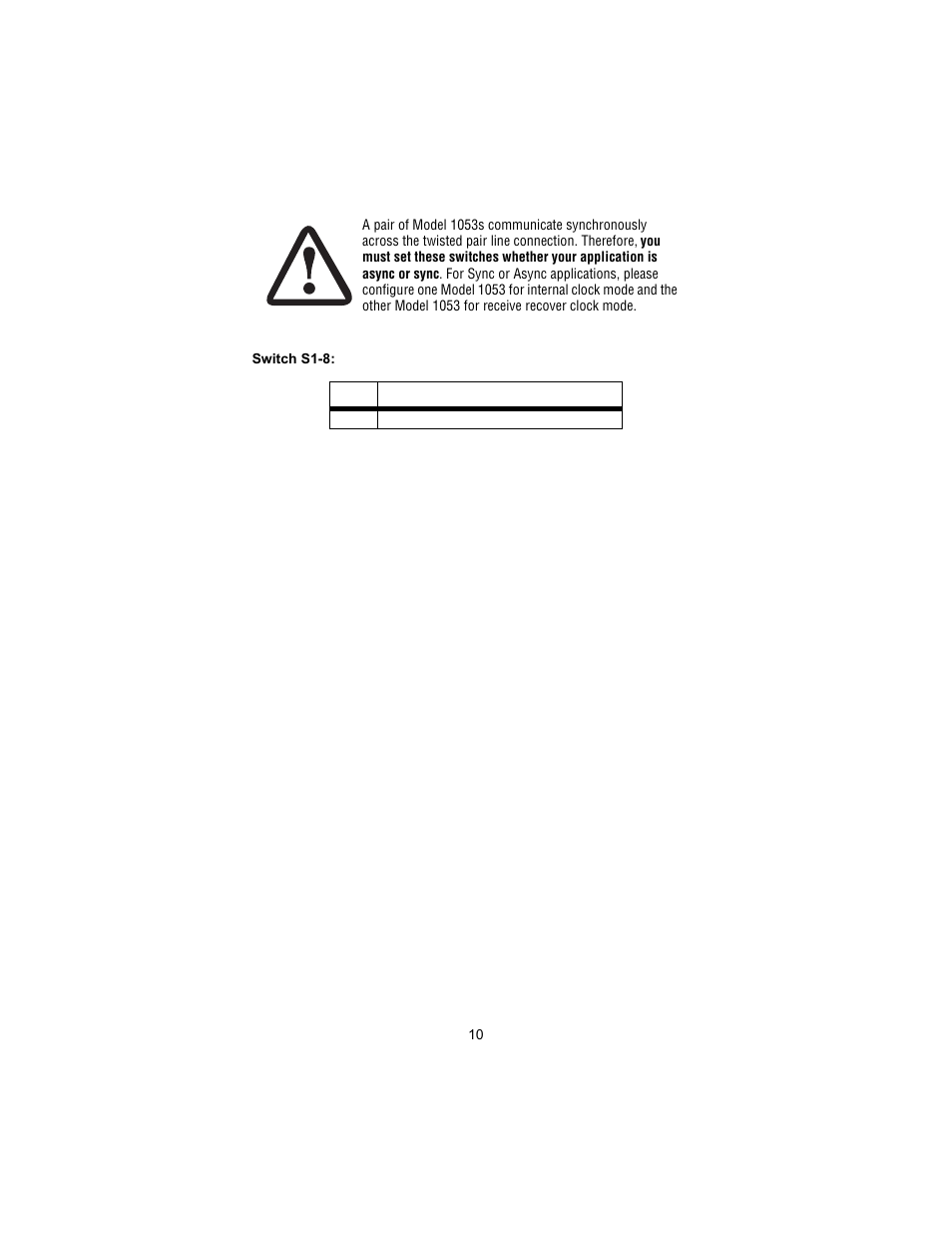 Switch s1-8, Configuring dip switch s2 | Patton electronic 1053 User Manual | Page 10 / 20