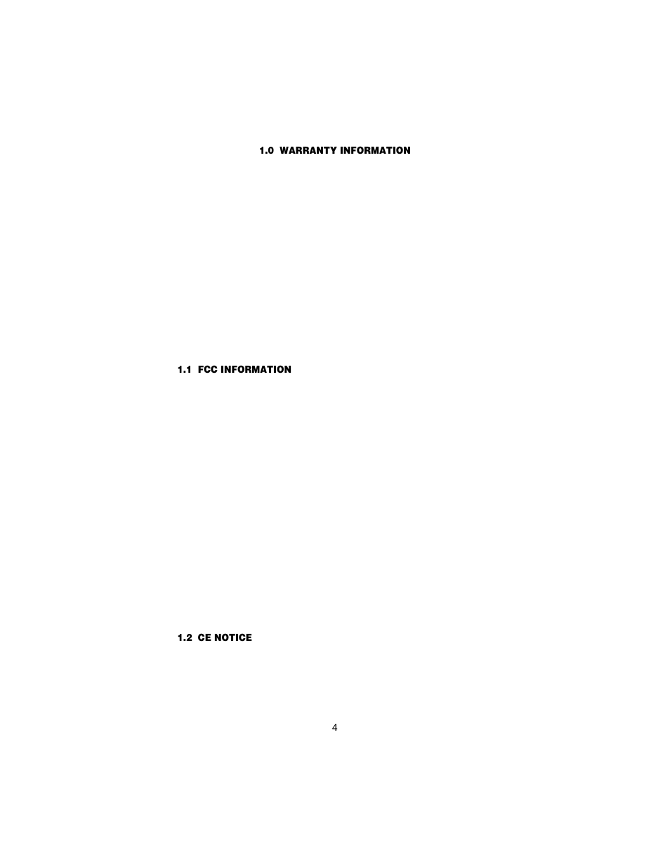 0 warranty information, 1 fcc information, 2 ce notice | Warranty information, Fcc information, Ce notice | Patton electronic 1053 User Manual | Page 4 / 20