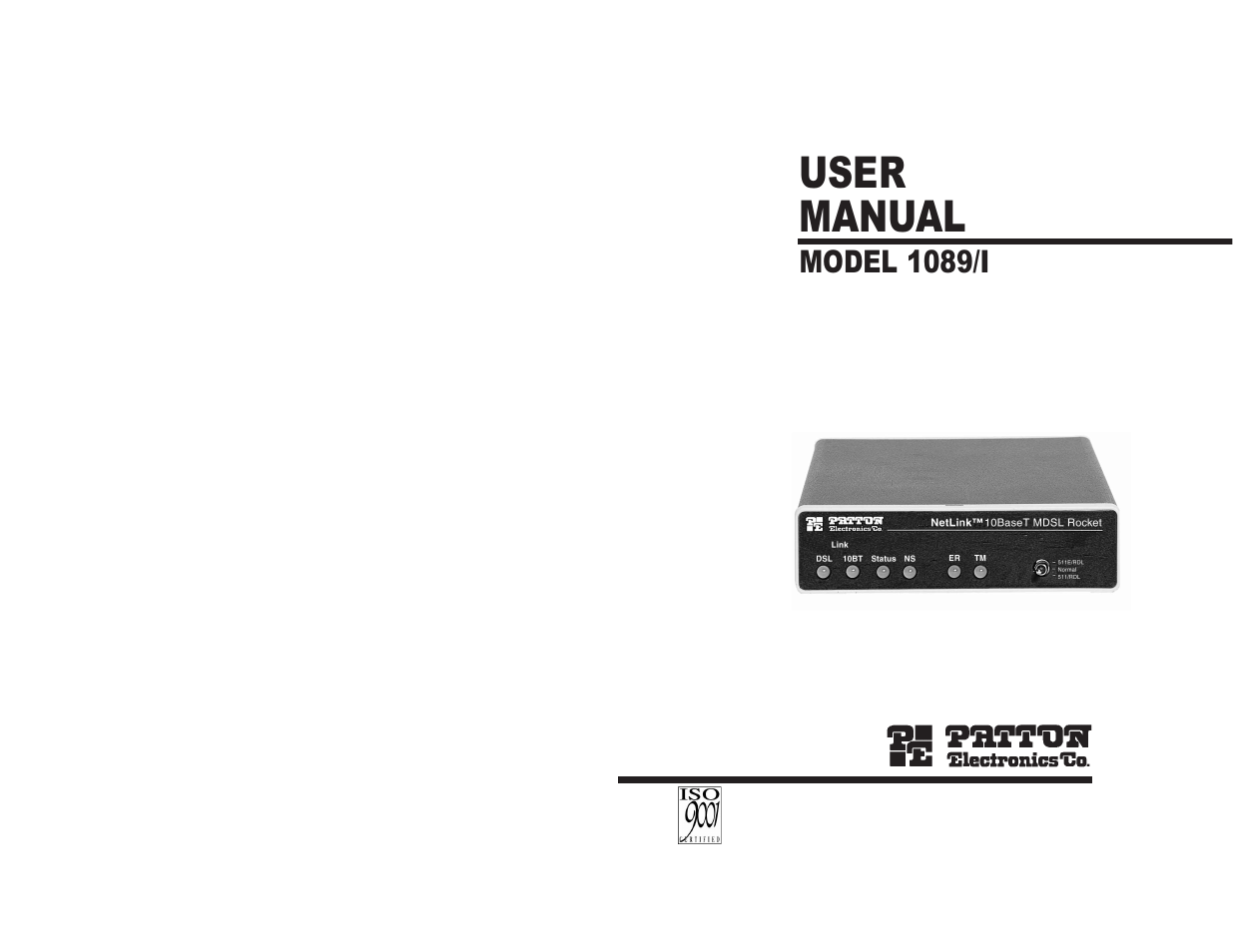 Patton electronic 1089/I User Manual | 12 pages