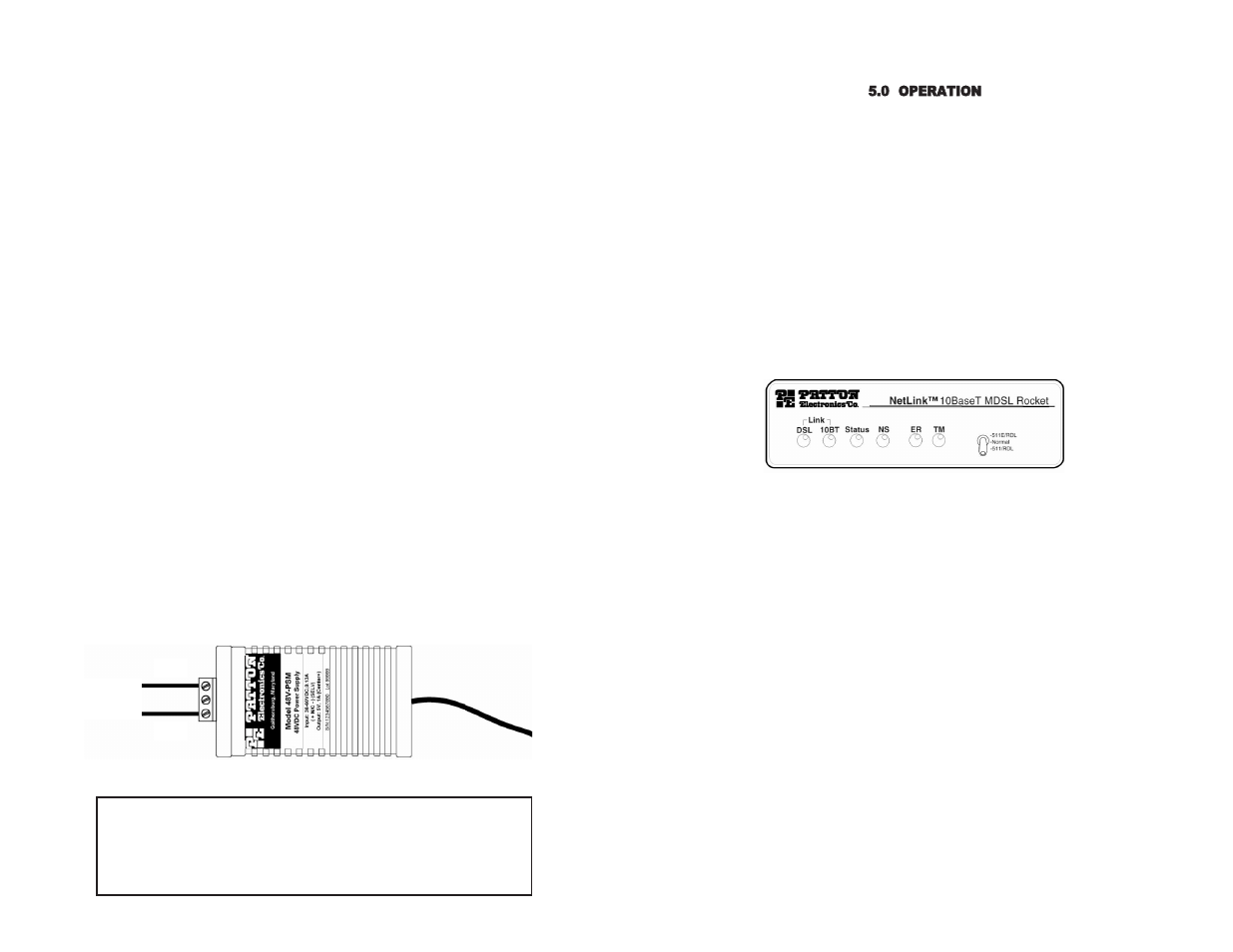 Warning | Patton electronic 1089/I User Manual | Page 7 / 12