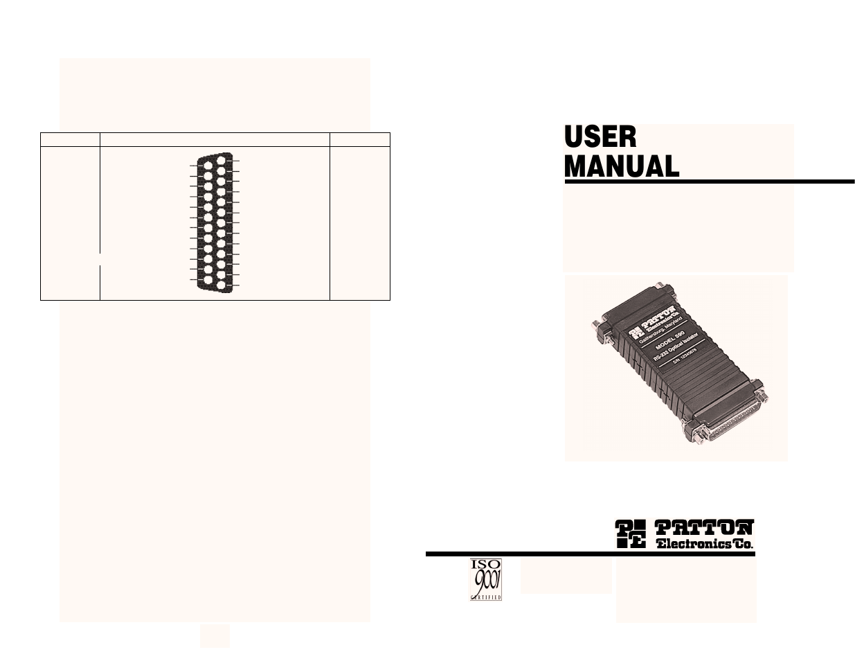 Patton electronic 593/25 User Manual | 8 pages