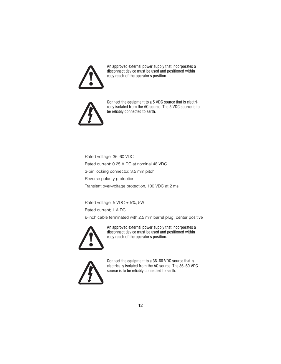 External 48 vdc power supply | Patton electronic 2156 User Manual | Page 12 / 20