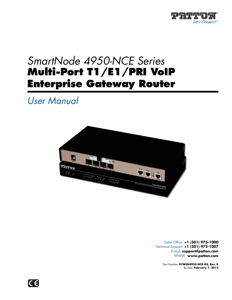 Patton electronic SMART NODE 4950-NCE User Manual | 65 pages