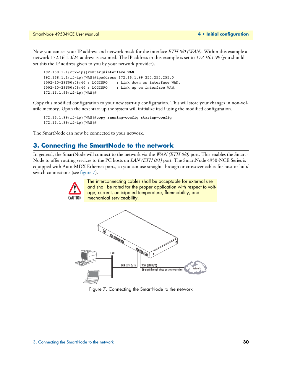 Connecting the smartnode to the network, Connecting the smartnode to the net, Work | Patton electronic SMART NODE 4950-NCE User Manual | Page 30 / 65