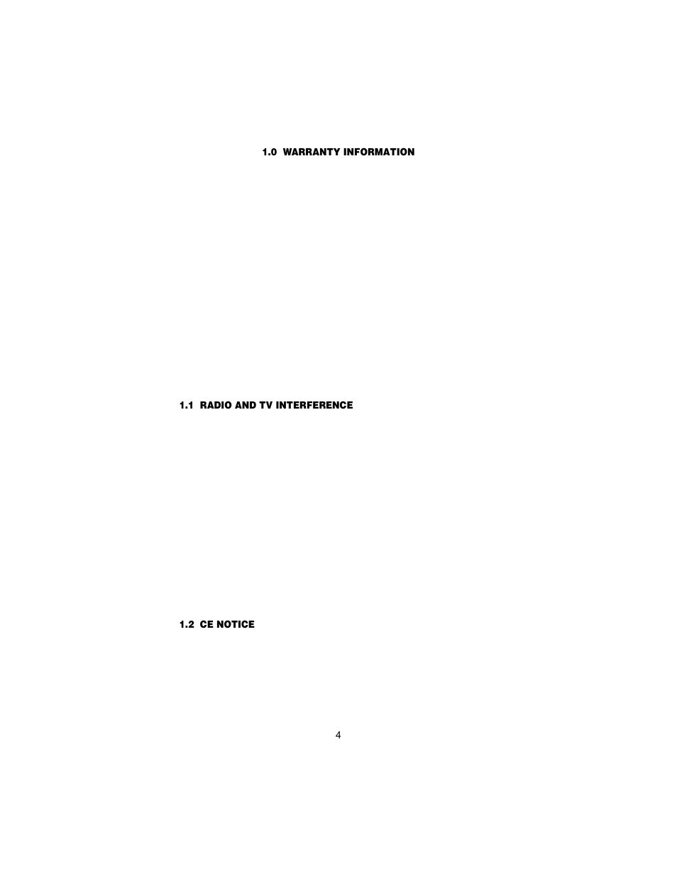 0 warranty information, 1 radio and tv interference, 2 ce notice | Warranty information, Radio and tv interference, Ce notice | Patton electronic 12168 User Manual | Page 4 / 24