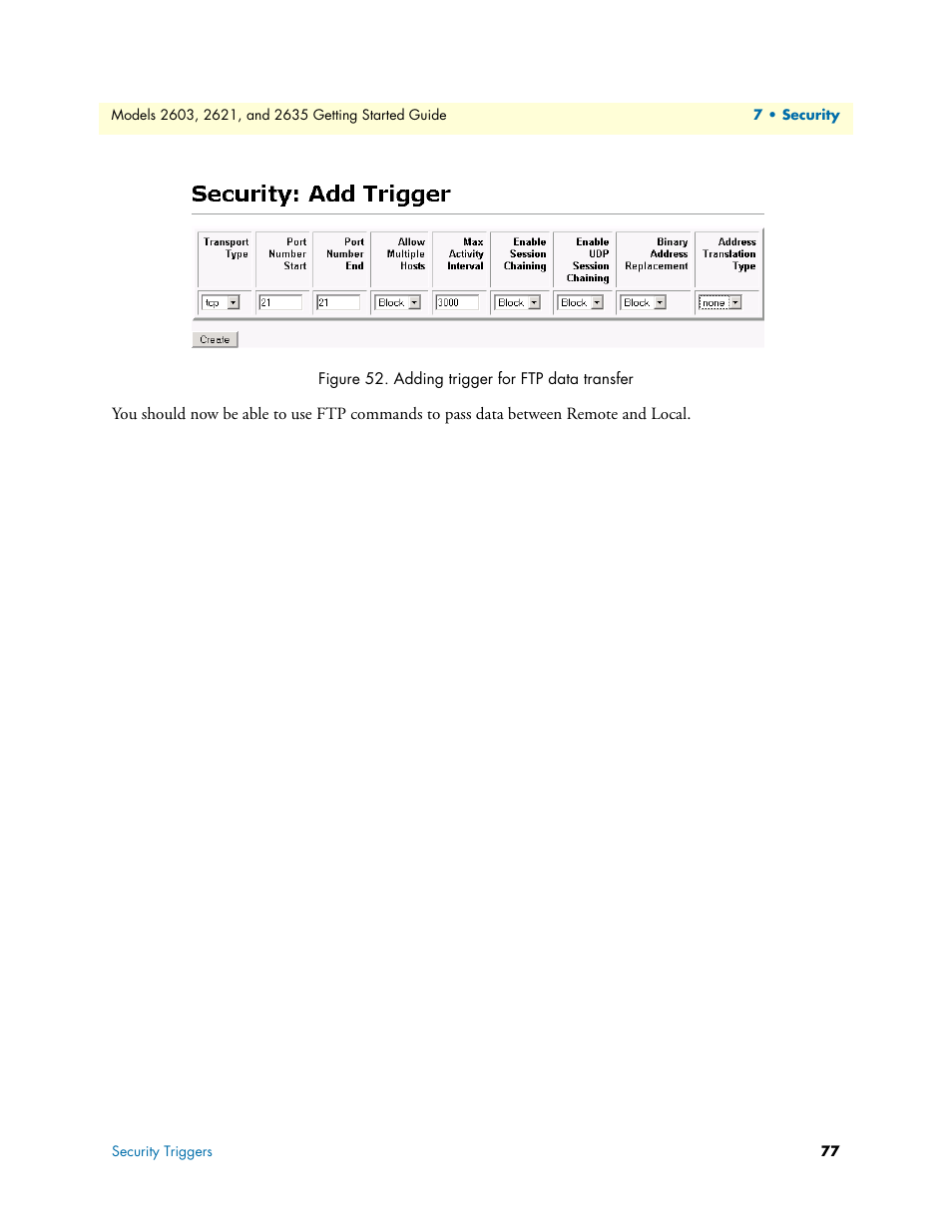 Adding trigger for ftp data transfer, Figure 52 | Patton electronic 2635 User Manual | Page 77 / 133