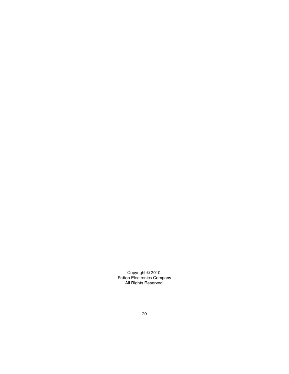 Patton electronic 2168B User Manual | Page 20 / 20