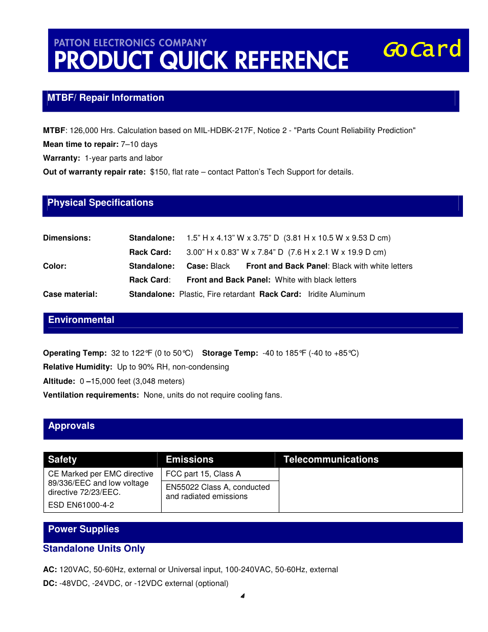 Patton electronic 1068 User Manual | Page 4 / 5