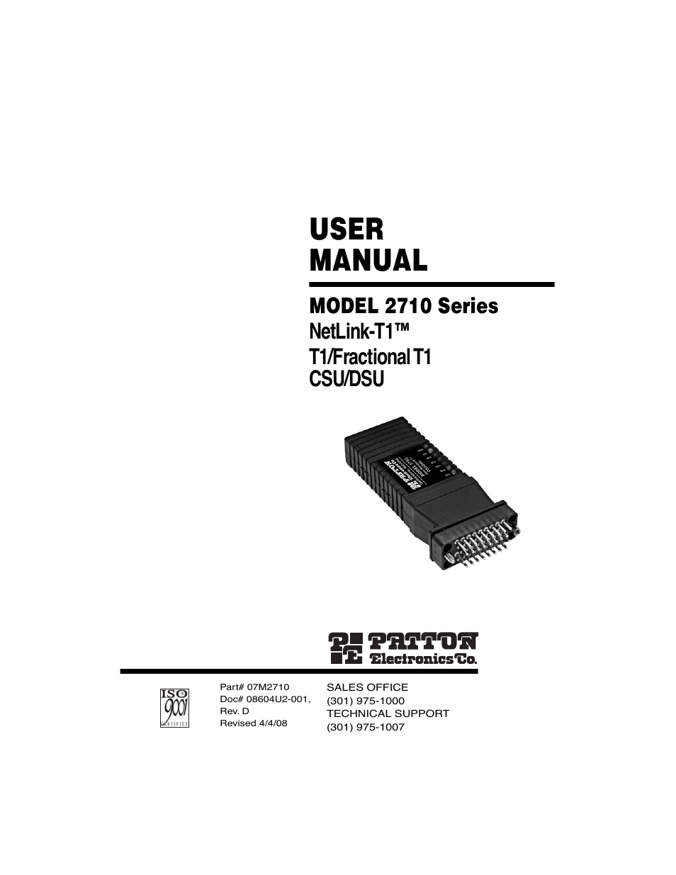 Patton electronic 2710 User Manual | 44 pages