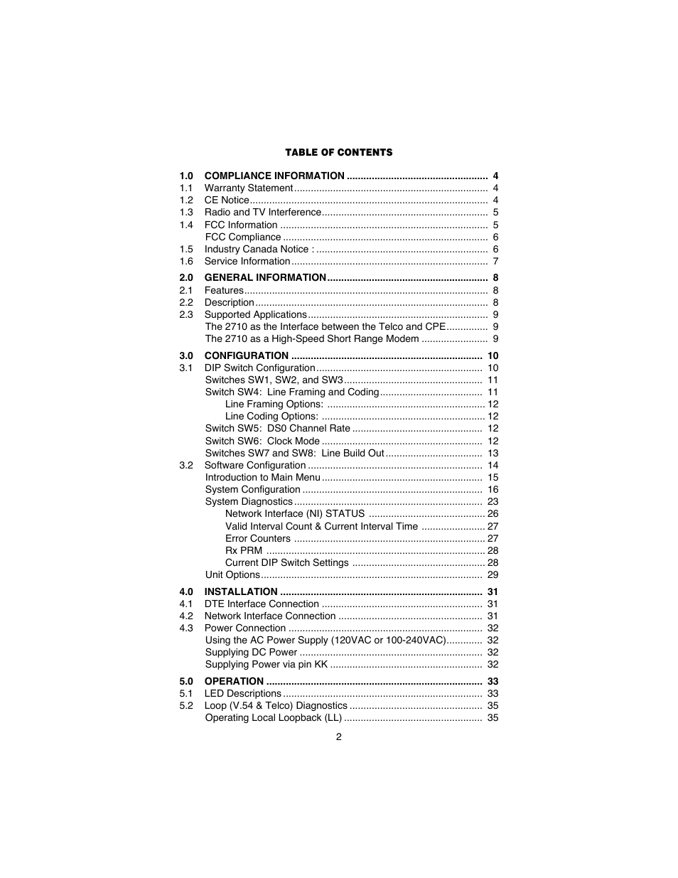 Patton electronic 2710 User Manual | Page 2 / 44