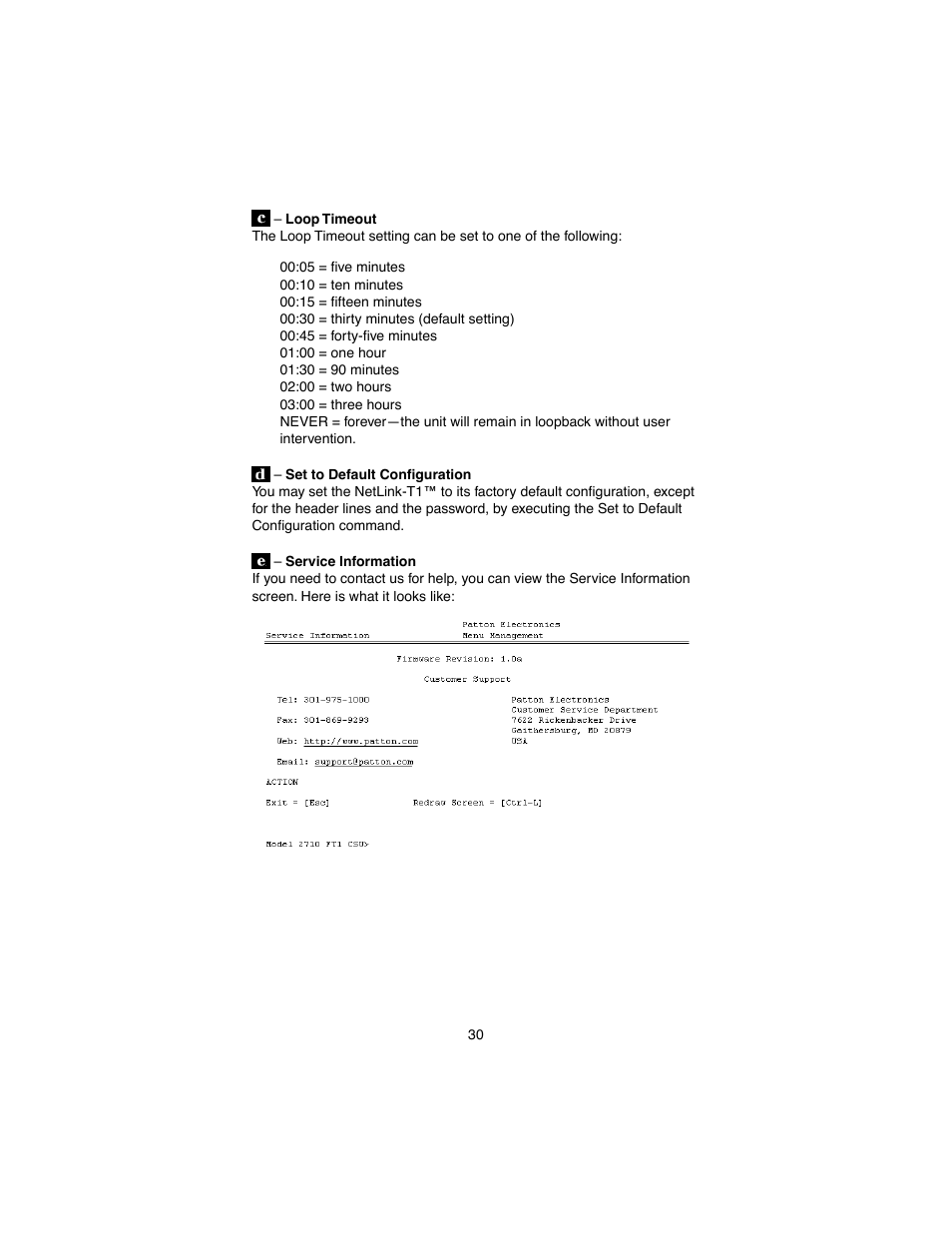 Patton electronic 2710 User Manual | Page 30 / 44