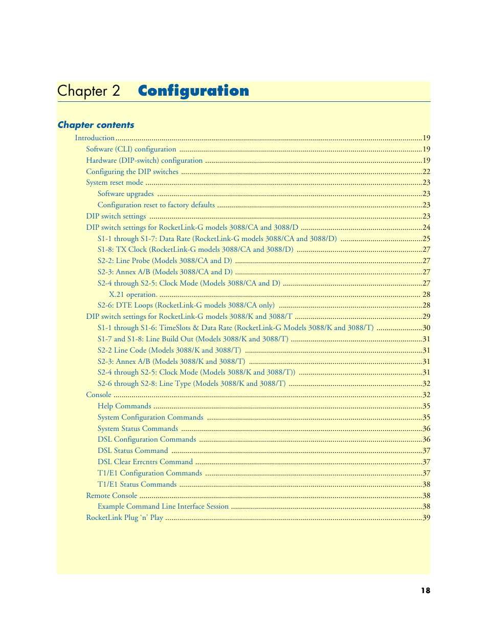 Chapter 2 configuration, Configuration, Chapter 2 | Patton electronic 3088 Series User Manual | Page 18 / 82