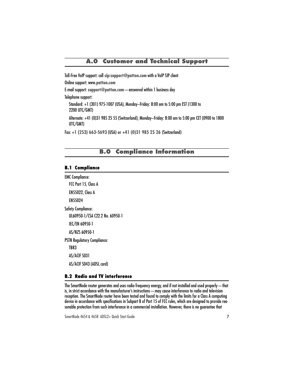 Patton electronic SmartNode 4654 Series User Manual | Page 7 / 12