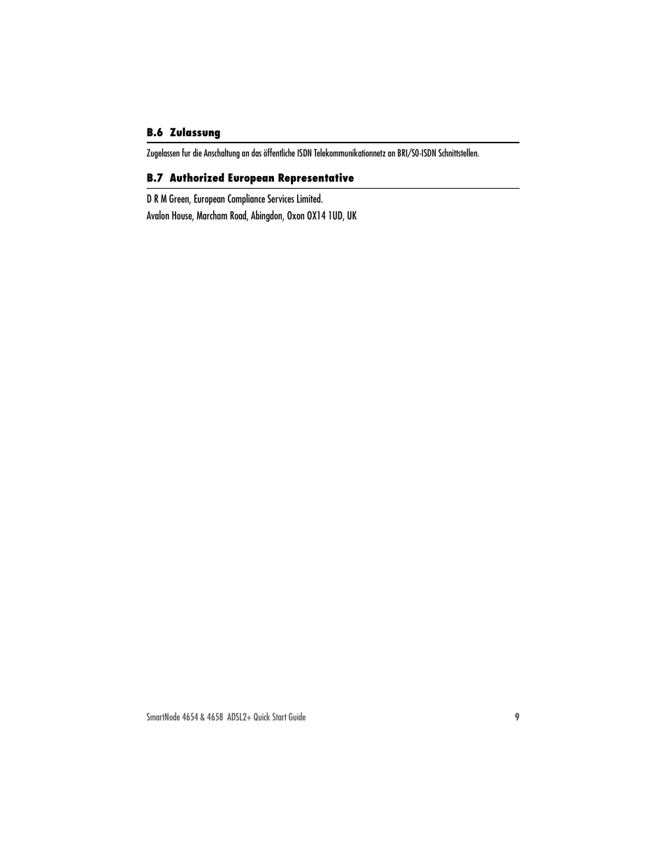 Patton electronic SmartNode 4654 Series User Manual | Page 9 / 12