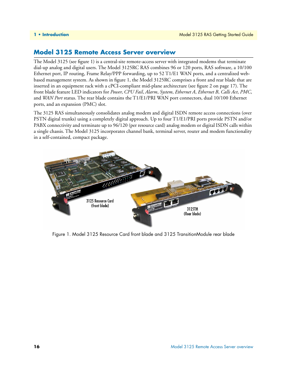 Model 3125 remote access server overview | Patton electronic ForeFront 3125 User Manual | Page 16 / 65