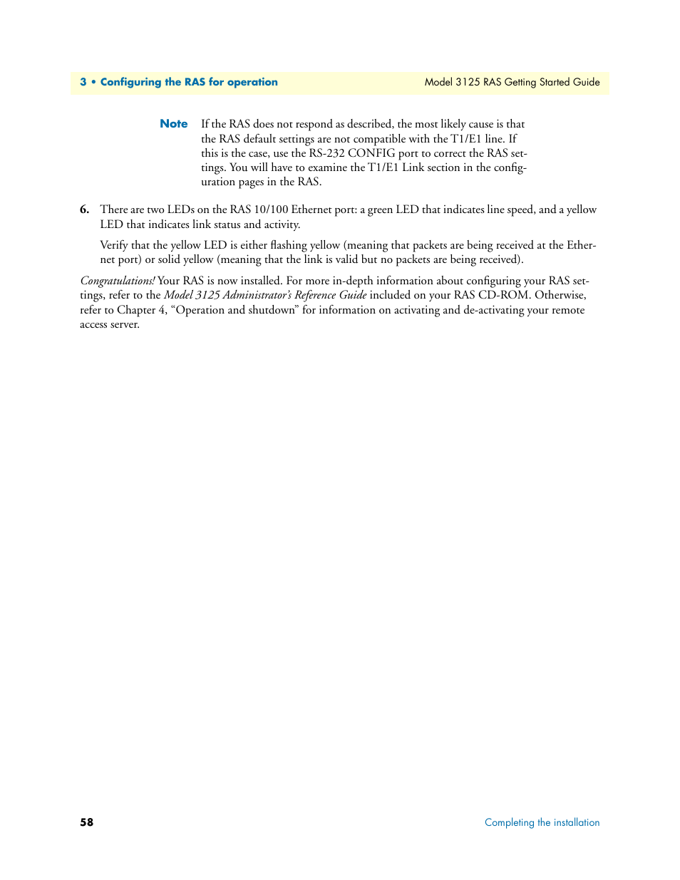 Patton electronic ForeFront 3125 User Manual | Page 58 / 65