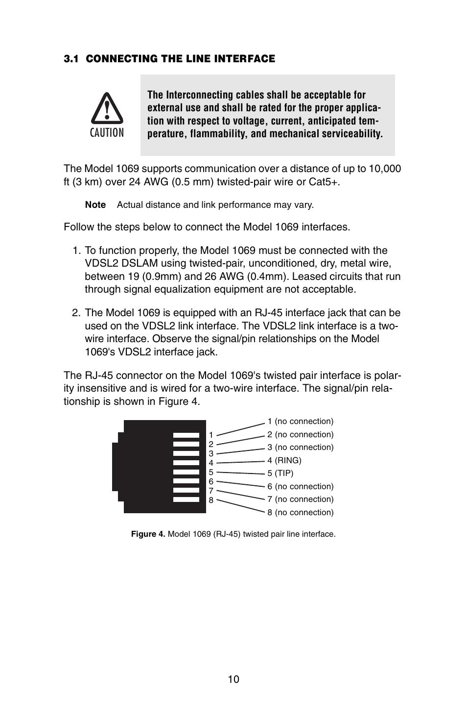 Caution | Patton electronic 1069 User Manual | Page 10 / 20