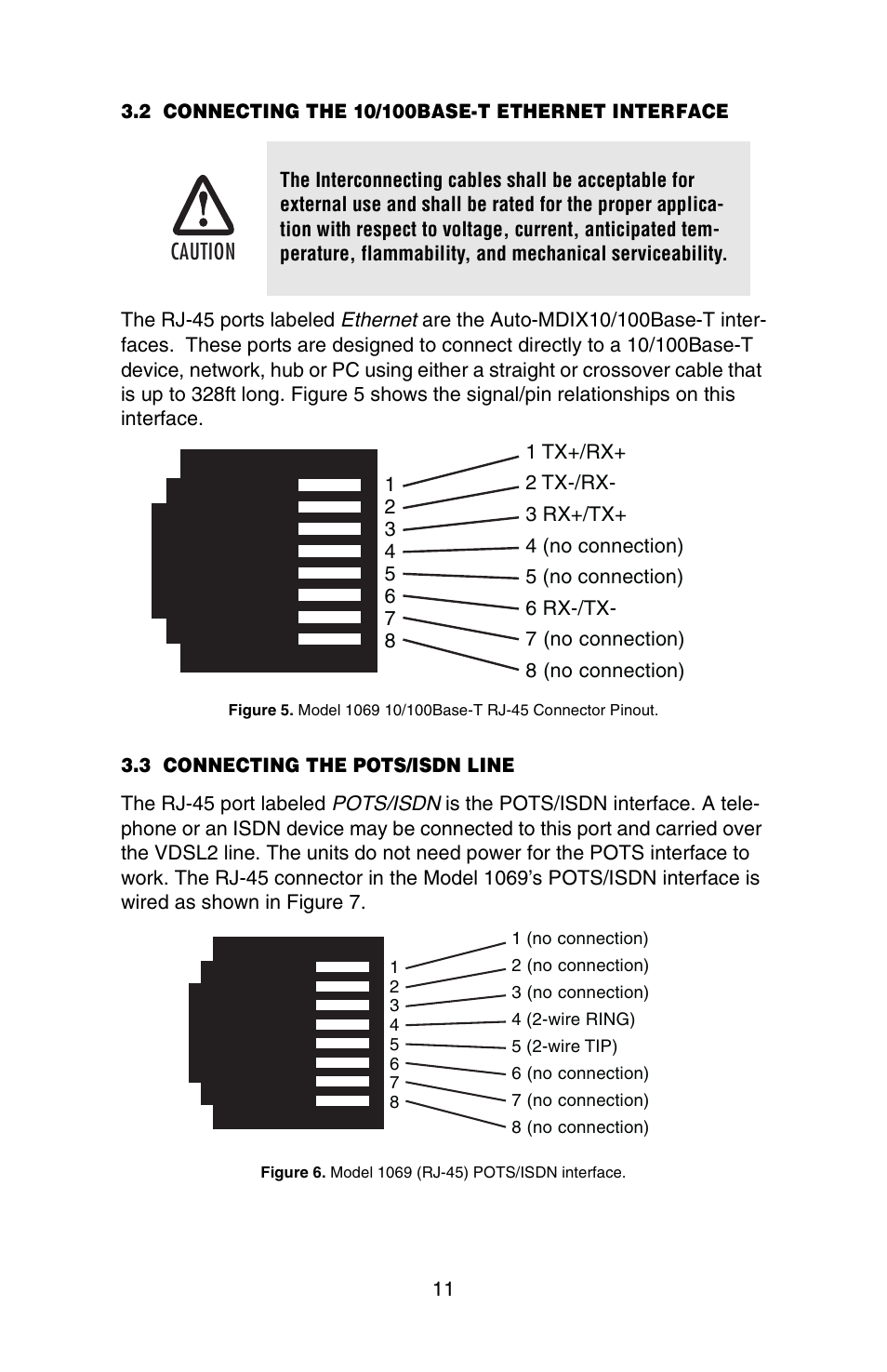Caution | Patton electronic 1069 User Manual | Page 11 / 20