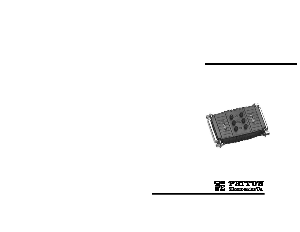 Patton electronic 1203 User Manual | 5 pages