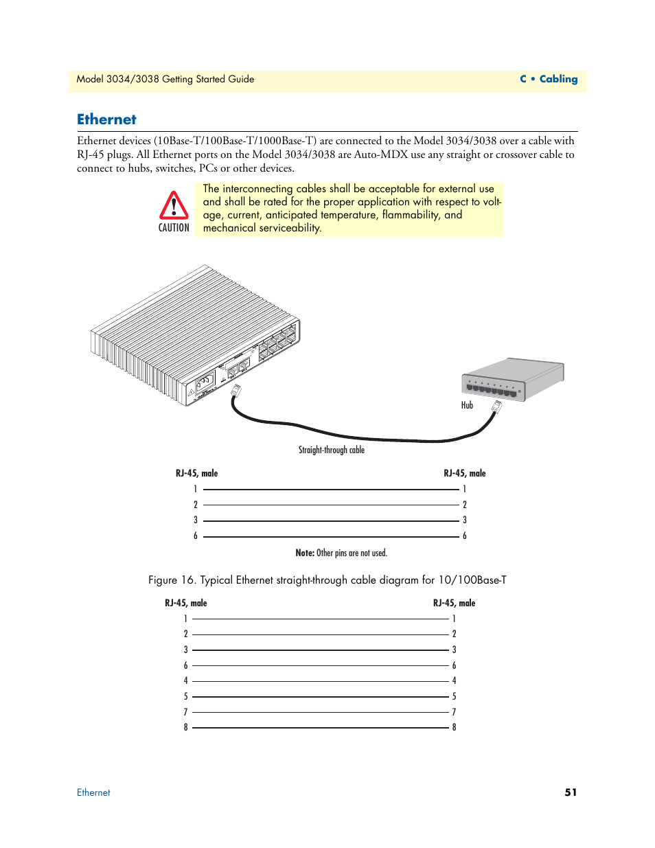 Ethernet | Patton electronic Multiport Asynchronous Statistical Multiplexer 3034/3038 User Manual | Page 51 / 58