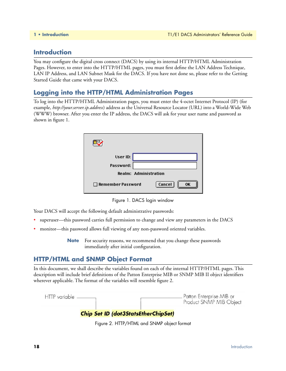 Introduction, Http/html and snmp object format | Patton electronic Model 2604 User Manual | Page 20 / 148