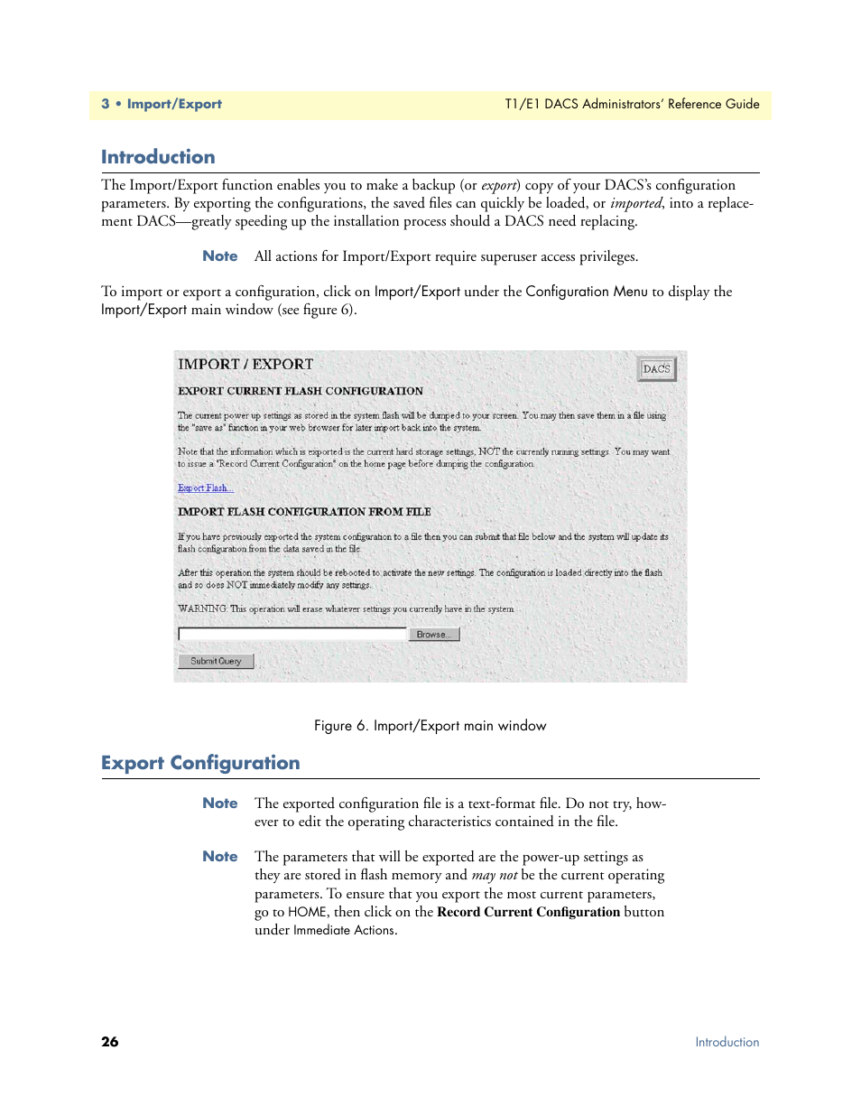 Introduction, Export configuration, Introduction export configuration | Patton electronic Model 2604 User Manual | Page 28 / 148