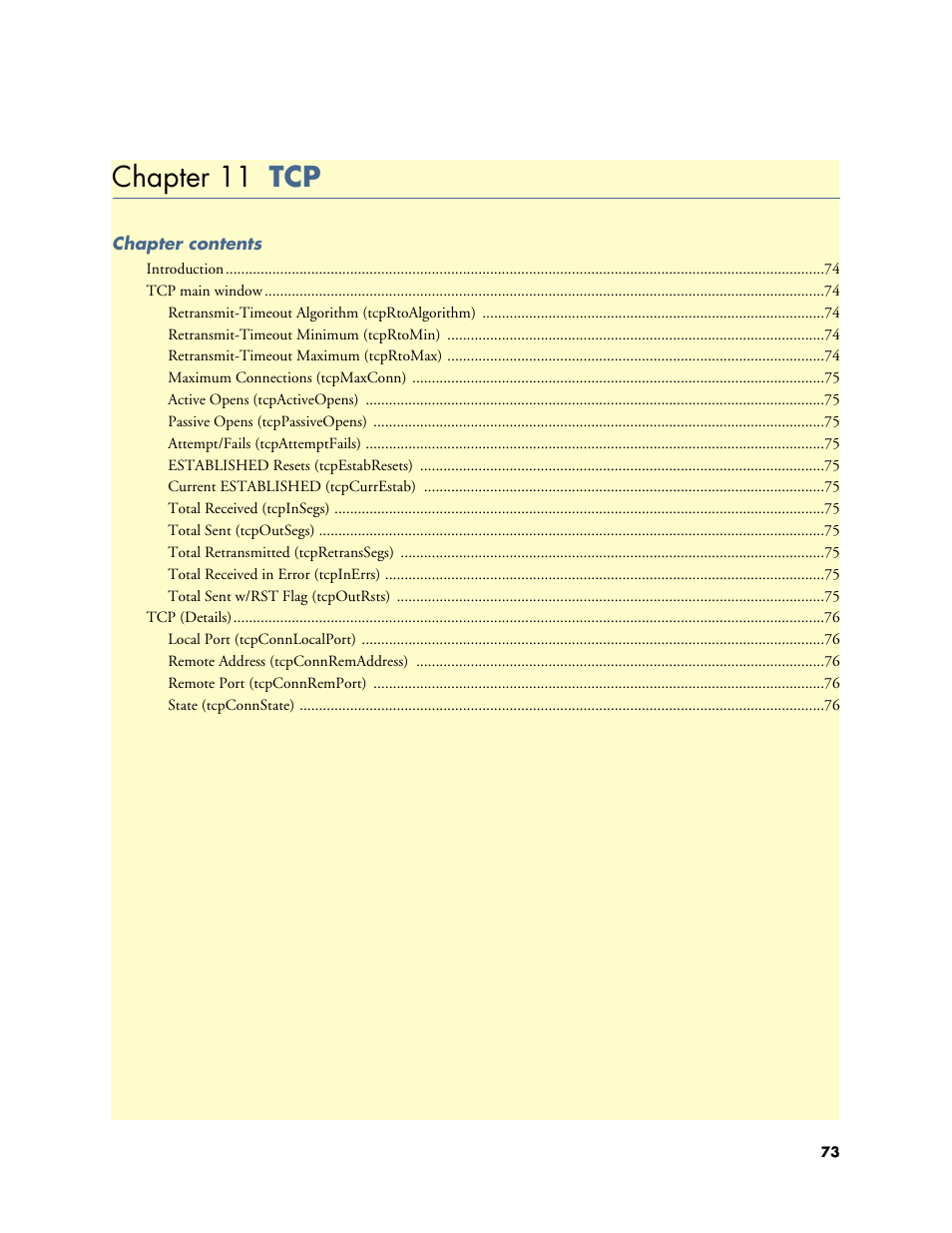 Chapter 11 tcp, 11 tcp, Chapter 11 describes configuring the | Patton electronic Model 2604 User Manual | Page 75 / 148