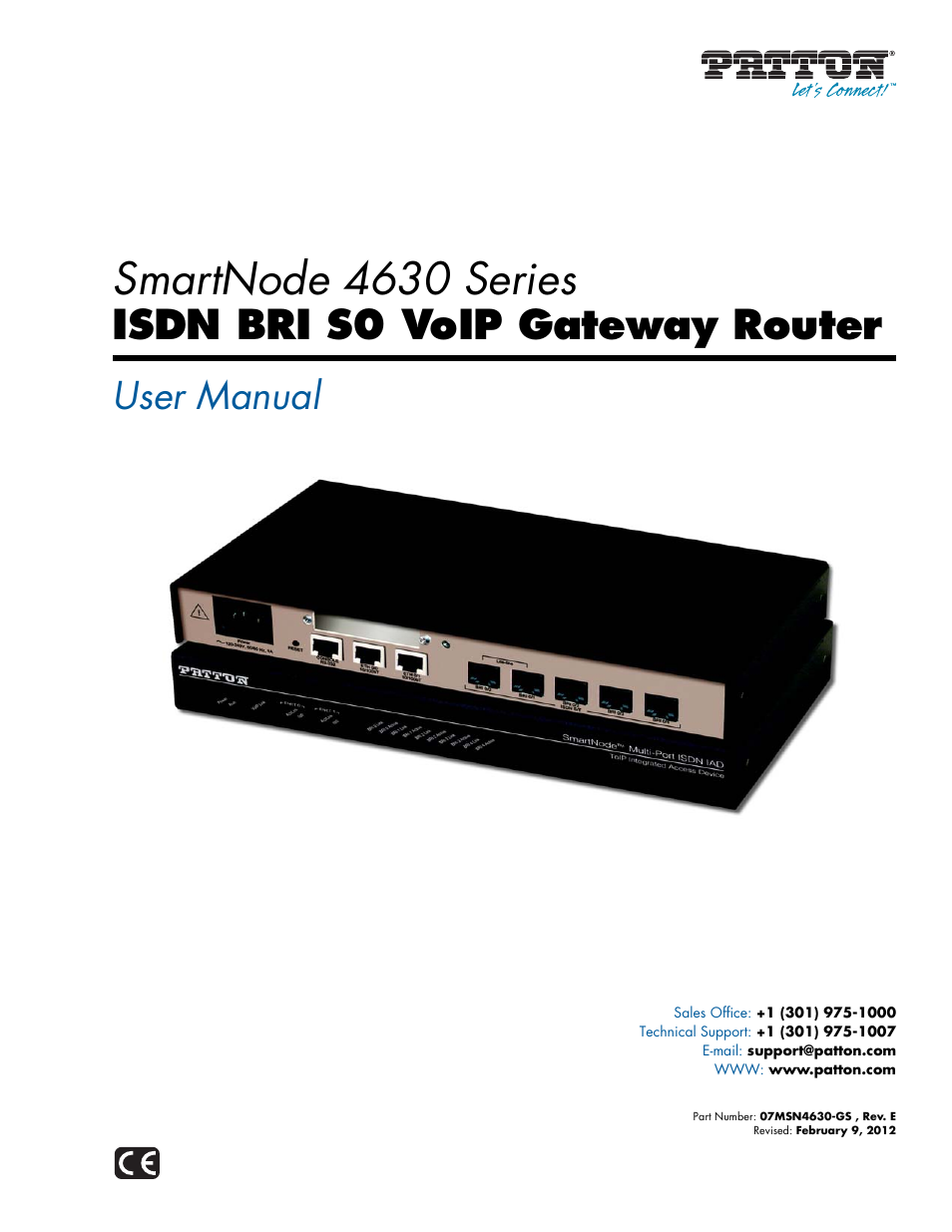 Patton electronic SMARTNODE 4630 User Manual | 54 pages