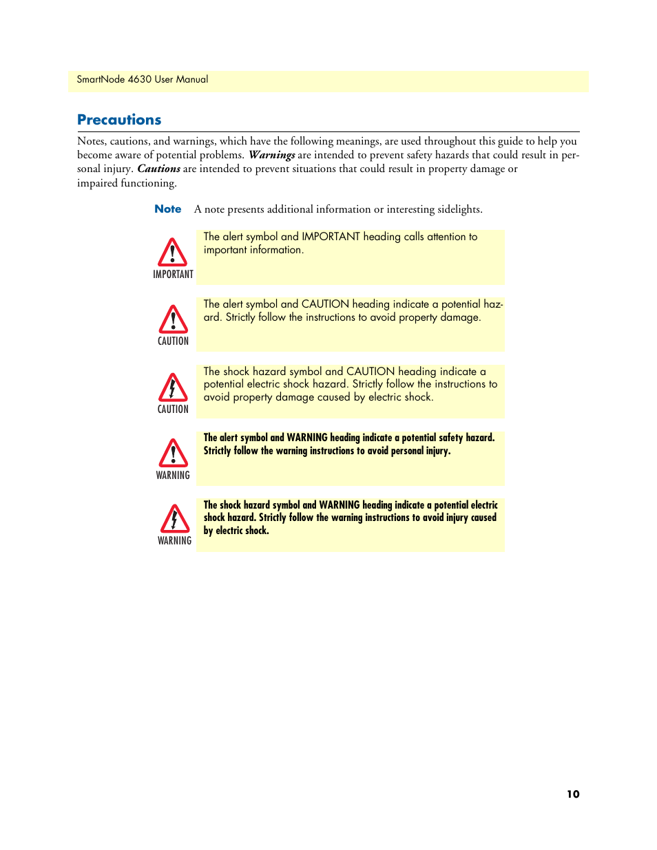 Precautions | Patton electronic SMARTNODE 4630 User Manual | Page 10 / 54