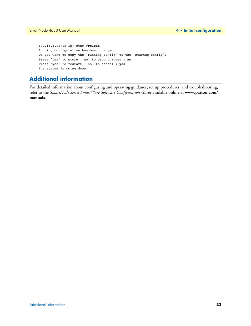 Additional information | Patton electronic SMARTNODE 4630 User Manual | Page 32 / 54