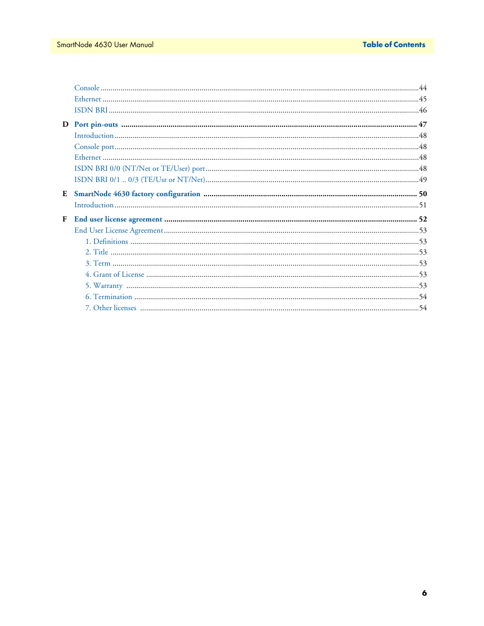 Patton electronic SMARTNODE 4630 User Manual | Page 6 / 54