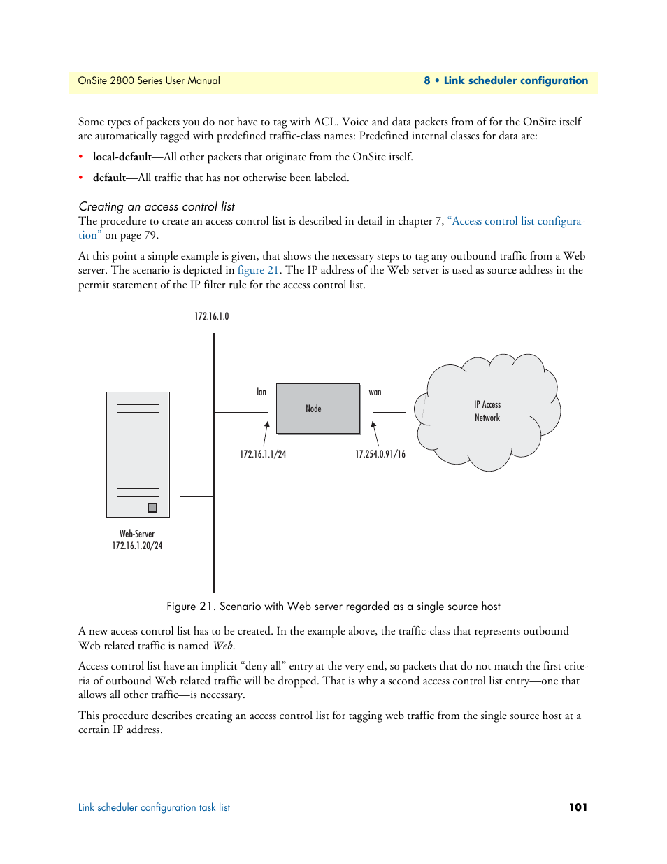 Creating an access control list | Patton electronic ONSITE 2800 User Manual | Page 101 / 135
