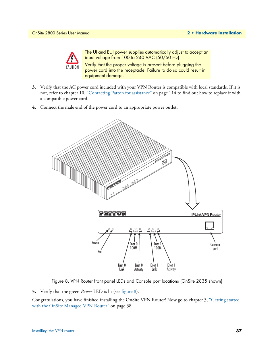 Patton electronic ONSITE 2800 User Manual | Page 37 / 135