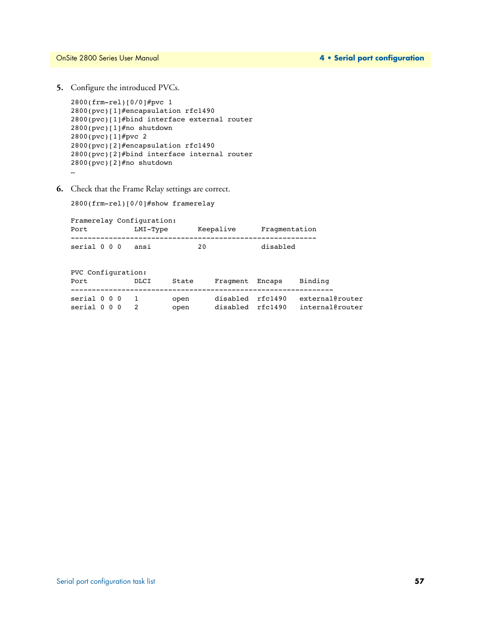Patton electronic ONSITE 2800 User Manual | Page 57 / 135