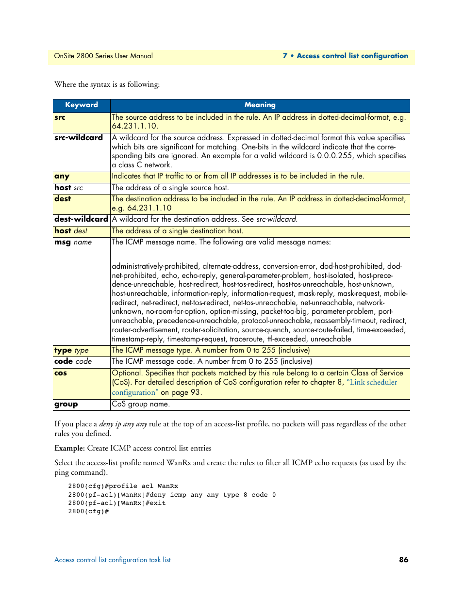 Patton electronic ONSITE 2800 User Manual | Page 86 / 135