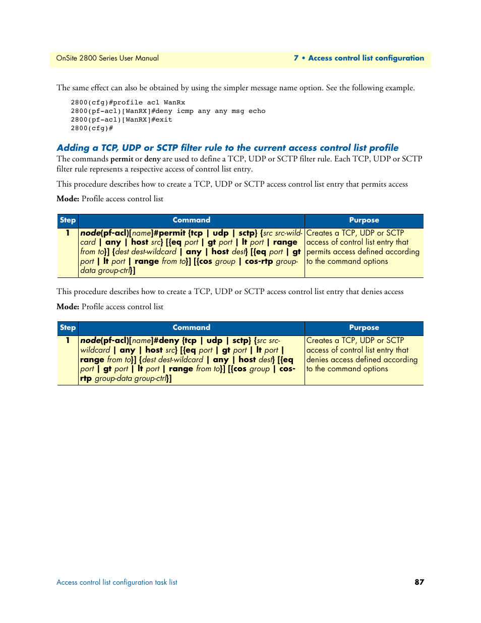 Patton electronic ONSITE 2800 User Manual | Page 87 / 135