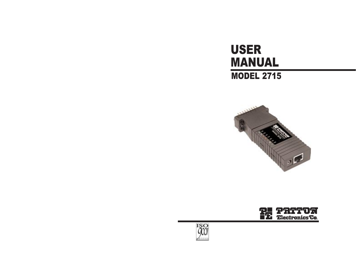 Patton electronic NetLink-E1 2715 User Manual | 20 pages